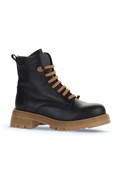 Bueno Shoes Cizme cu toc pentru femei din piele maronie - 01wz1420