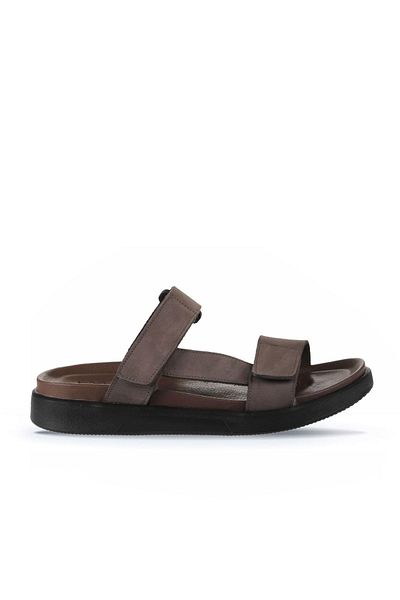 Bueno Shoes Ανδρικές Flat Παντόφλες Καφέ Nubuck - 11t23345