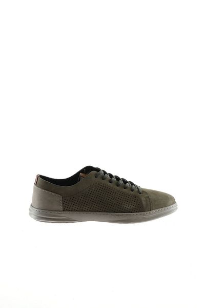 Bueno Shoes Ανδρικά casual δερμάτινα παπούτσια - Khaki Nbk-grey Dante 07m9983