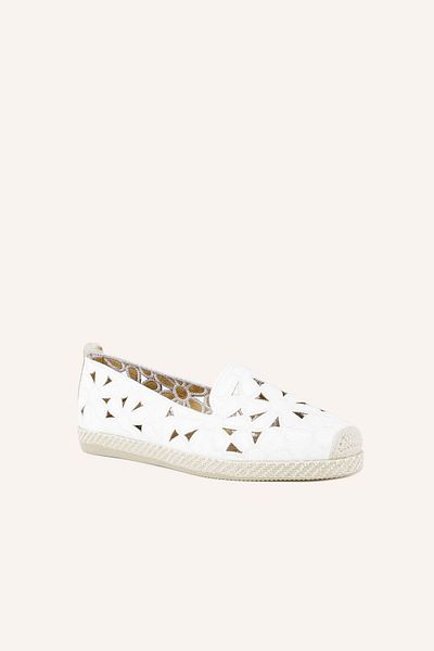 MARCATELLI Espadrile cu flori albe