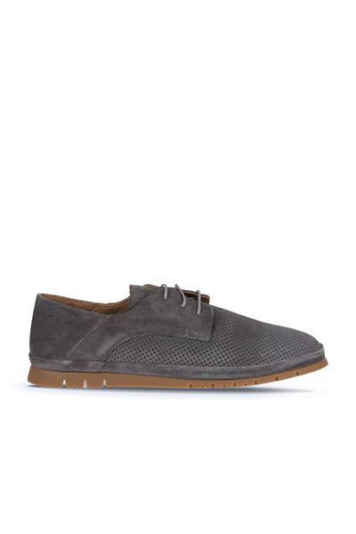 Bueno Shoes Ανδρικά Suede Flat Παπούτσια Γκρι Σκούρο - 07m0963