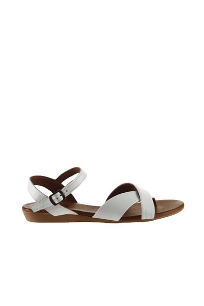 Bueno Shoes Beyaz Deri Kadın Sandalet 01wu7419