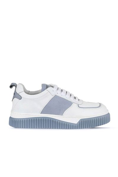 Bueno Shoes Pantofi sport de damă din piele alb albastru - 01wz10401