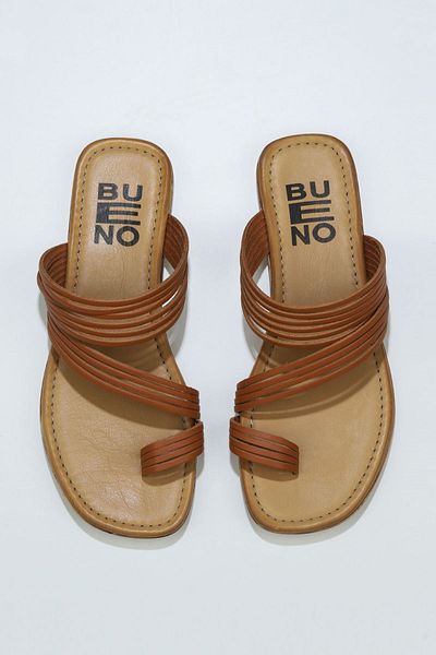 Bueno Shoes Γυναικείες δερμάτινες παντόφλες σαγιονάρες - 01wu3418