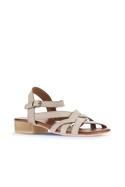 Bueno Shoes 01wa7300ModelGray Leather Women's Sandals