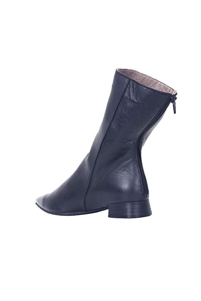 Bueno Shoes Siyah Deri Kadın Topuklu Bot 01wr3011
