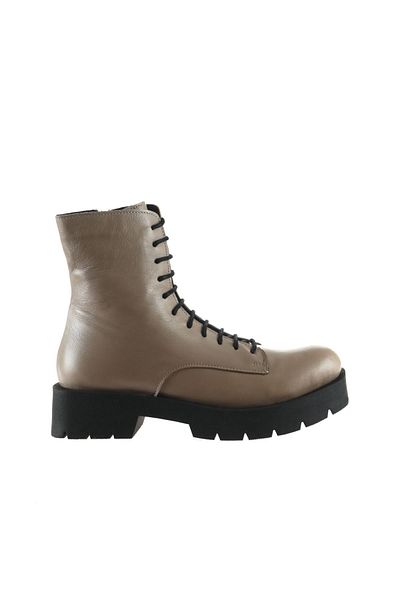 Bueno Shoes 01wt2501 Μοντέλο Γκρι Δερμάτινες Γυναικείες Μπότες