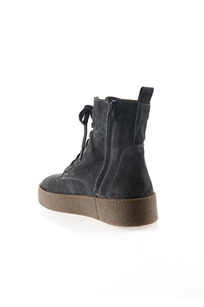 Bueno Shoes Gri Koyu Süet Kadın Düz Bot 01wt3001