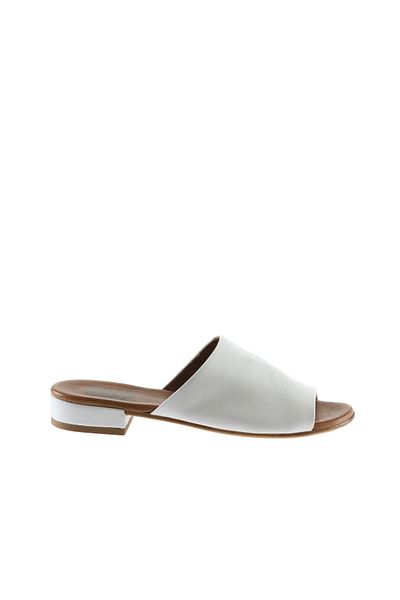 Bueno Shoes Beyaz Deri Kadın Düz Terlik 01wu3100