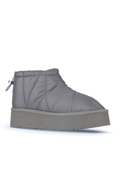 Bueno Shoes Γυναικείες μπότες μπεζ με τακούνι - ύφασμα αλεξίπτωτου 05ag6004054