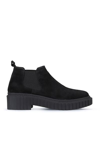 Bueno Shoes Cizme de dama din piele intoarsa neagra - Model 01wz6311 Pantofi cu toc