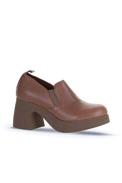 Bueno Shoes Дамски обувки на висок ток от тъмна норка - 01wz7004