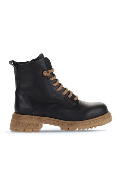 Bueno Shoes Cizme cu toc pentru femei din piele maronie - 01wz1420