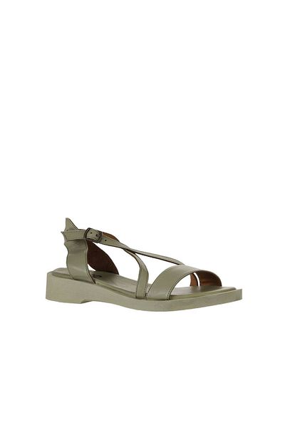 Bueno Shoes Дамски сандали от естествена кожа в цвят каки - 01wy2915
