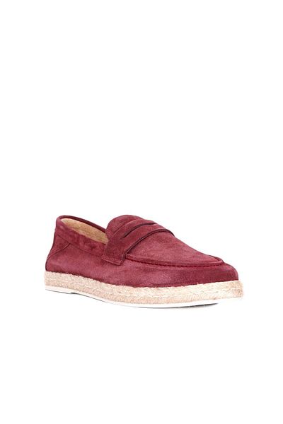 Bueno Shoes Men's Burgundy Suede Espadrille - 01ms12700