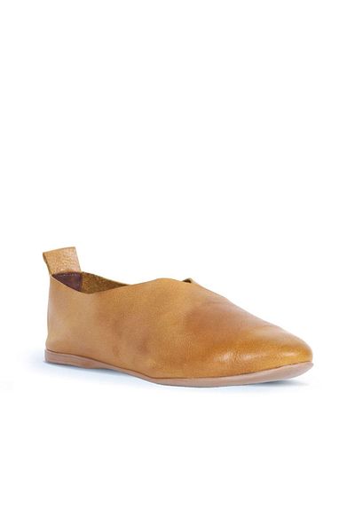 Bueno Shoes Balerini din piele galbenă de damă - 01wn0702