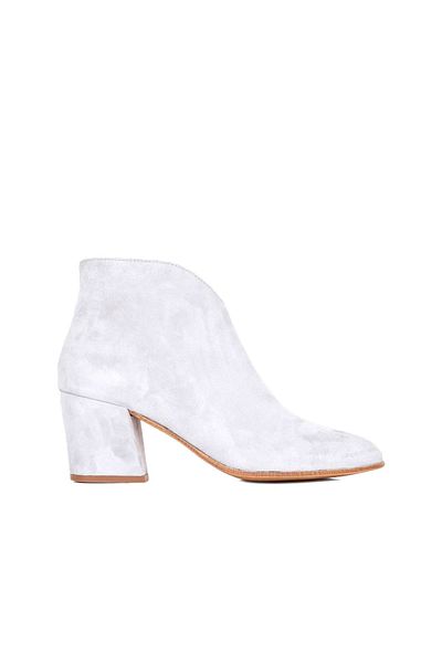 Bueno Shoes Γυναικείες μπότες με τακούνι μπλε σουέντ - 01wr5102