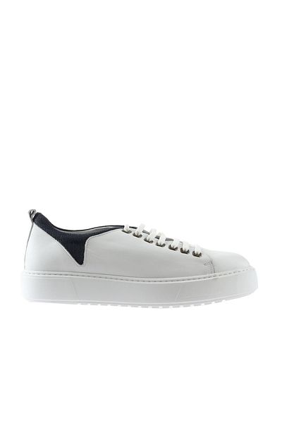 Bueno Shoes Δερμάτινα Ανδρικά Αθλητικά Παπούτσια White Navy Blue - 01ms11404