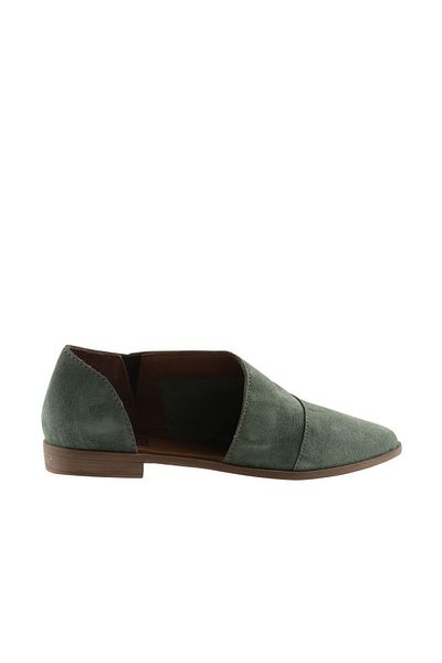 Bueno Shoes Green Suede Γυναικεία Κλασικά Παπούτσια - 01wn0145