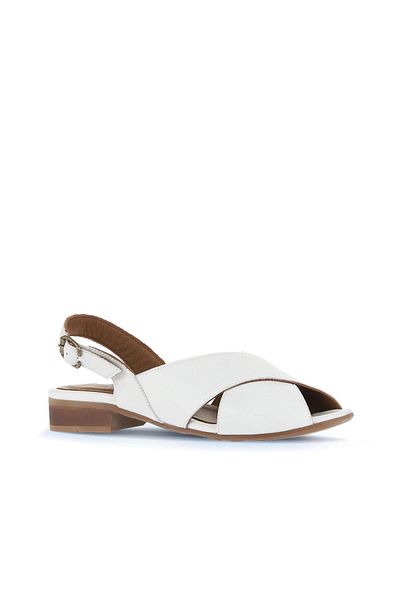 Bueno Shoes Beyaz Deri Kadın Topuklu Sandalet 01wa6402
