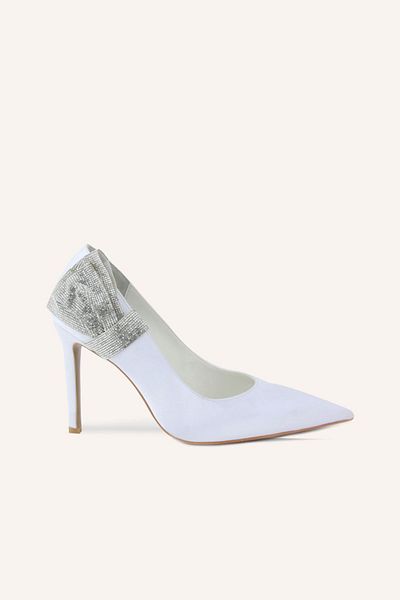 MARCATELLI Pantofi de mireasa cu toc Sandro din satin alb