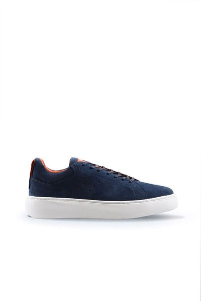 Bueno Shoes Pantofi sport pentru bărbați - piele de căprioară denim albastru, model 16ma8079