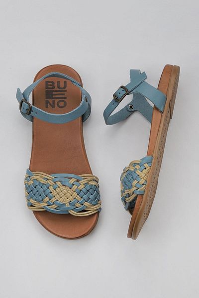 Bueno Shoes Sandale de damă din piele albastre - 01wu4250
