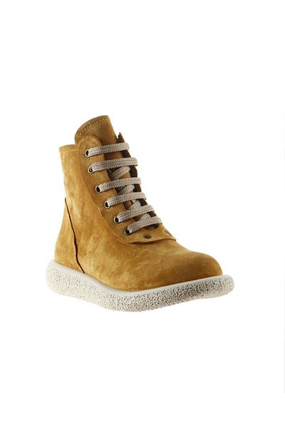 Bueno Shoes Suede γυναικείες μπότες - κίτρινο, Flat και 01wu8906