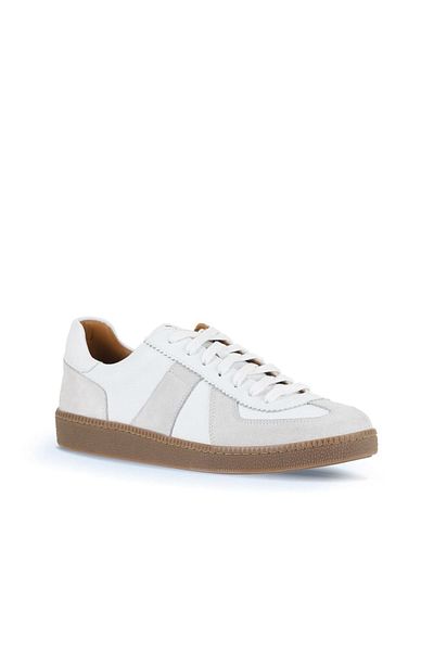 Bueno Shoes Ανδρικά αθλητικά παπούτσια - Λευκό δέρμα σουέτ, 11ma24161