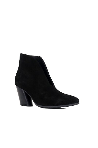 Bueno Shoes Siyah Metis Süet Kadın Topuklu Bot 01wr1404