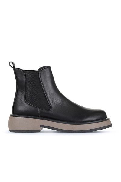 Bueno Shoes Γυναικείες Flat Μπότες Black Mink Leather - 01wz4501
