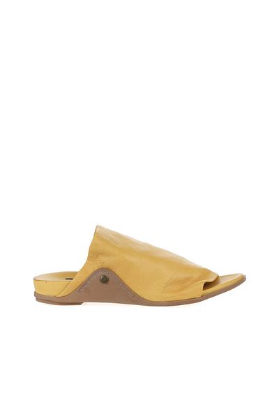 Bueno Shoes 01wu7602 Papuci plati dama din piele galbena model