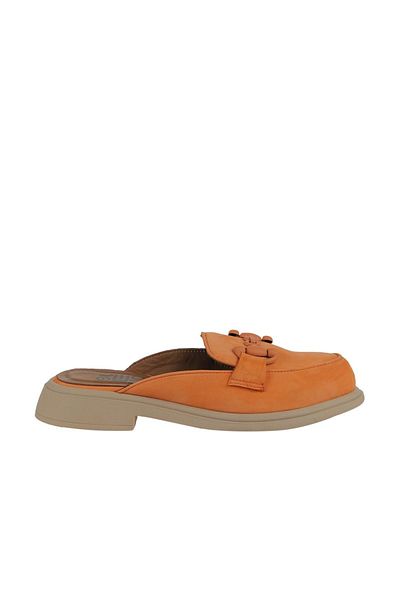Bueno Shoes Papuci de damă din nubuc coral cu toc mic - 01wy8701