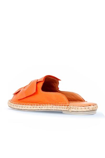 Bueno Shoes 01wn1632ModelOrange Leather Women's Espadrille Slippers