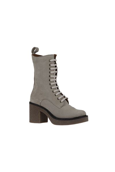 Bueno Shoes Μπεζ Suede Γυναικείες Μπότες - 01wt2902 Μοντέλα Παπούτσια με τακούνι