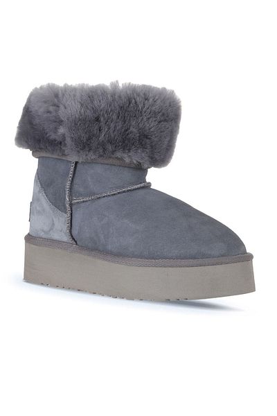 Bueno Shoes Suede γυναικείες μπότες με τακούνι - Μπλε 05ag2024054