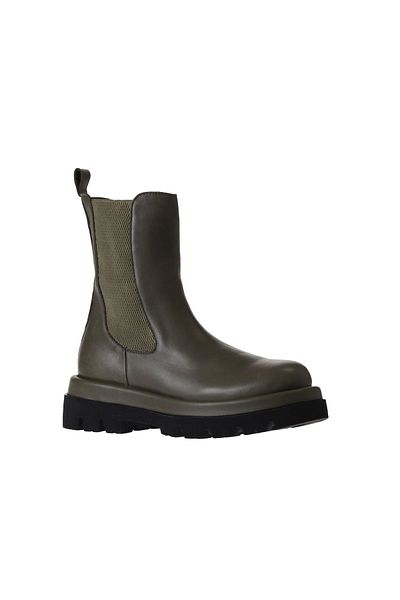 Bueno Shoes 01wv1007 Ghete de damă din piele kaki model