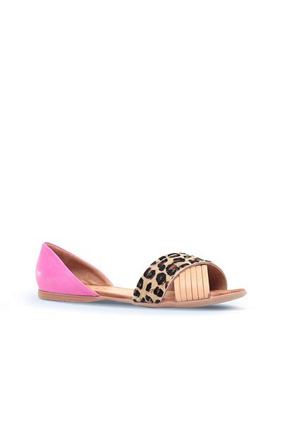 Bueno Shoes Sandale de damă din piele bej fucsia 01wj2122