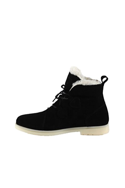 Bueno Shoes Siyah Süet Kadın Düz Bot 01wt3301
