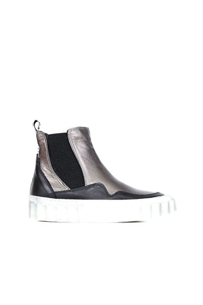 Bueno Shoes Gri Deri Kadın Spor Bot 01wr8601