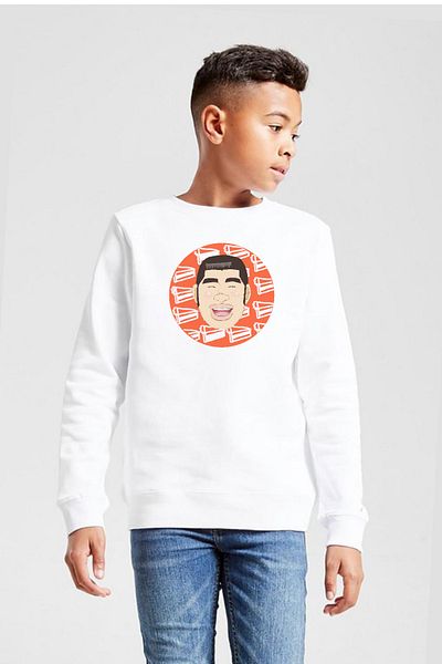 Tshirthane Monogatari Anime Takeo Gouda Circle Poster Hanorac alb pentru copii 2ip