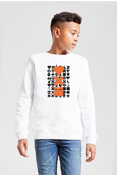 Tshirthane Φούτερ Love Death Robots Orange White Παιδικό 2ip