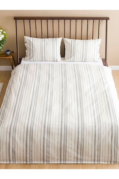 LC Waikiki Lcwk Line Patterned Double Duvet Cover Set