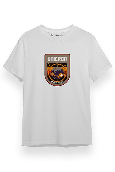 Tshirthane Unicron Λευκό κοντομάνικο ανδρικό T-Shirt - Transformers