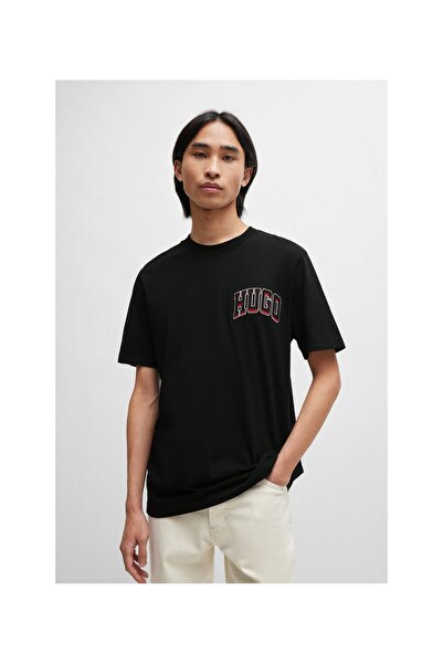 HUGO Sportif Logolu Normal Kesim Pamuklu Penye Tişört