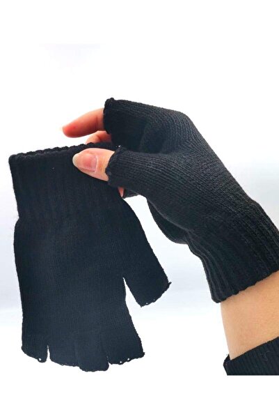 Monalisa Home Siyah Kesik Yün Eldiven