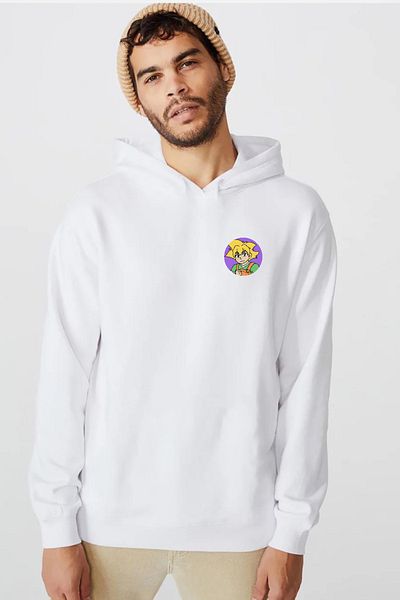 Tshirthane Φούτερ Beyblade Max Bladebreakers Λευκό ανδρικό φούτερ με κουκούλα 3 ιντσών