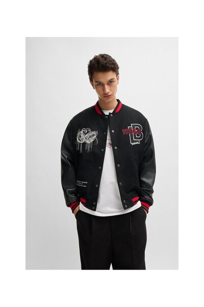 HUGO LB Özel Grafikli Bomber