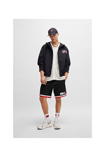 HUGO Varsity Tarzı Logolu Pamuklu Havlu Şort