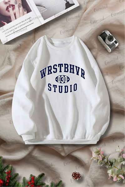 artı4 Φούτερ Unisex WrstBhvr με στάμπα για ενήλικες και παιδιά με λαιμόκοψη